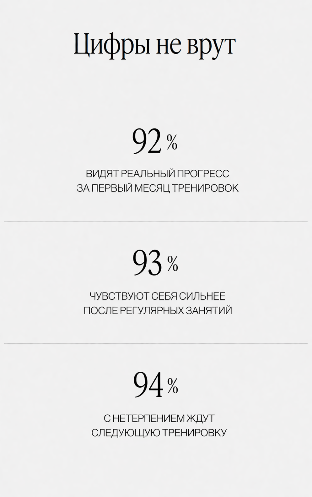 Цифры не врут: 92%, 93%, 94%